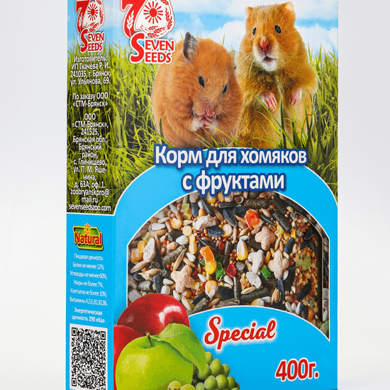Seven Seeds Special корм для хомяков с фруктами, 400 г
