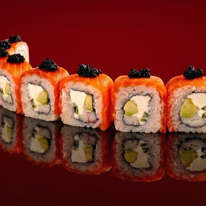 Филадельфия с Камчатским Крабом и Икрой Палтуса