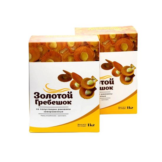 Гребешок Золотой на полустворке (цветная коробка)