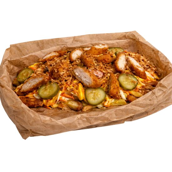 Сальчипапа Картофель Фри со стрипсами