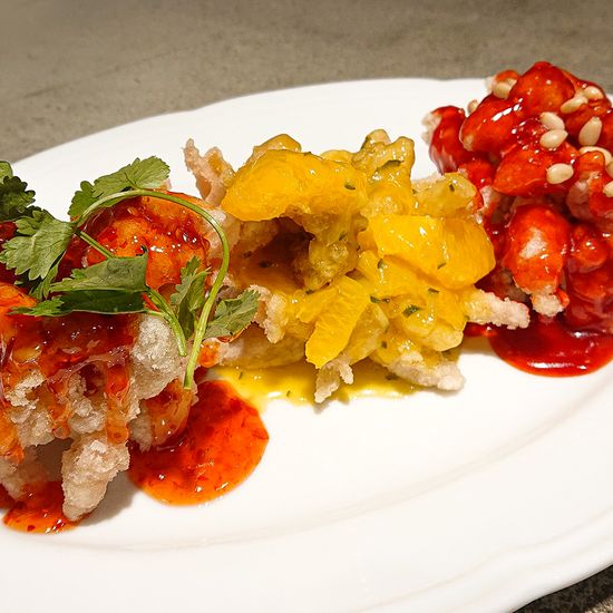 Судак три соуса