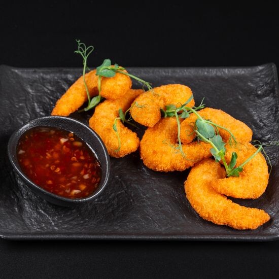 Хрустящие креветки в панко