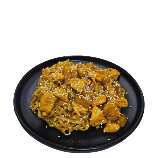 Wok с курицей и ананасами