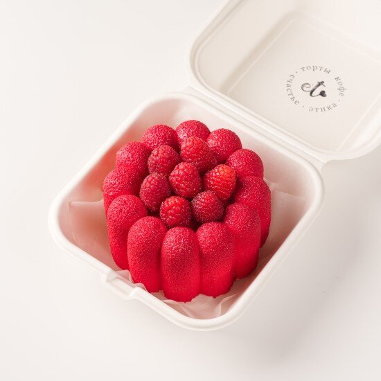 Муссовый бенто-торт "Малина" с тирамису