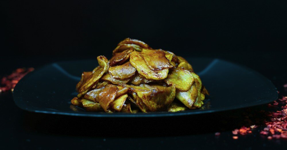 Жаренный картофель в соевом соусе