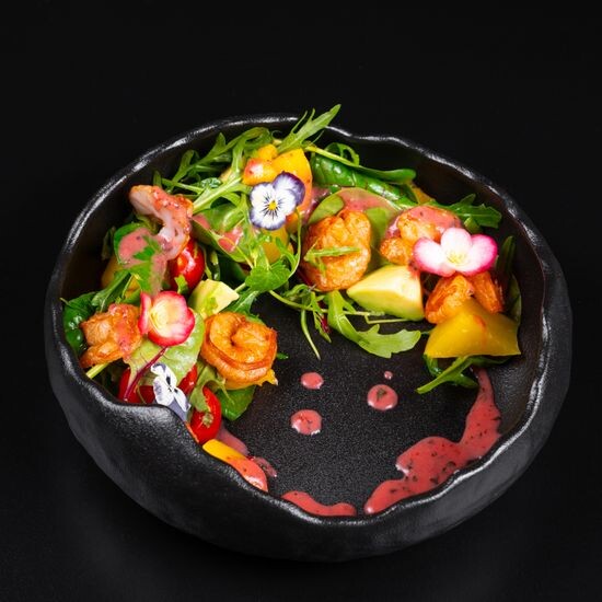 Салат с креветками