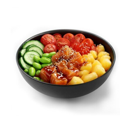 Поке с лососем терияки