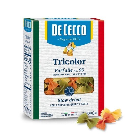 Паста De Cecco №93 Фарфалле Триколоре 500 г