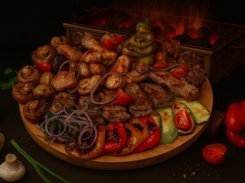 Мясная палитра с овощами