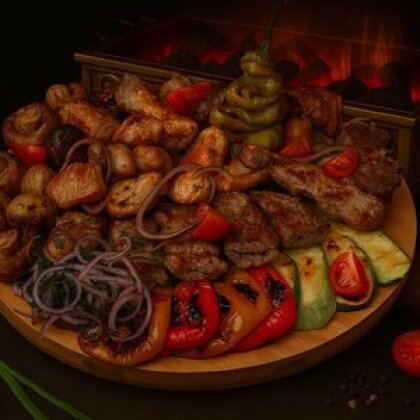 Мясная палитра с овощами