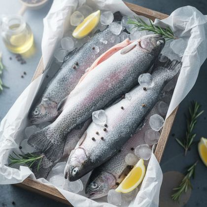 Форель потрошёная с головой