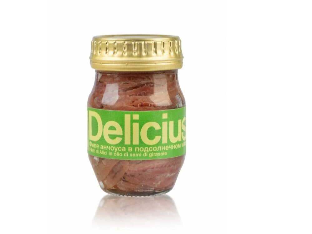 Филе из анчоуса в подсолнечном масле Delicuis, Тунис, Ст/б 90 г
