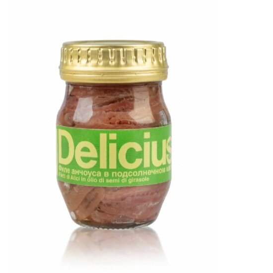 Филе из анчоуса в подсолнечном масле Delicuis, Тунис, Ст/б 90 г