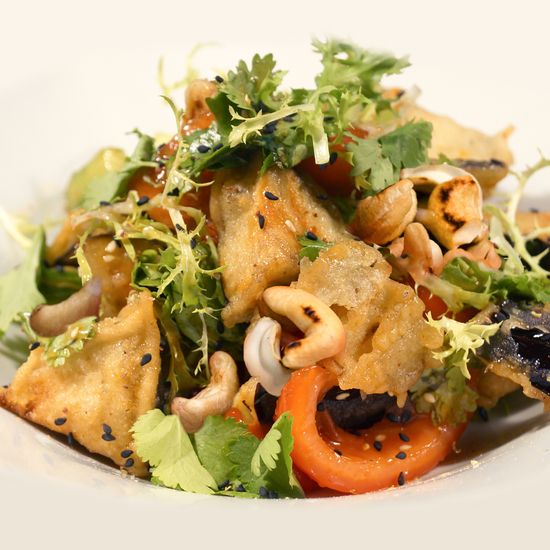 Хрустящие баклажаны с соусом "Свит Чили"