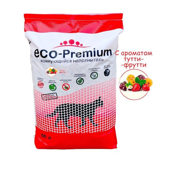 ECO Premium наполнитель древесный «Тутти-фрутти», 55 л/20 кг за 1 кг