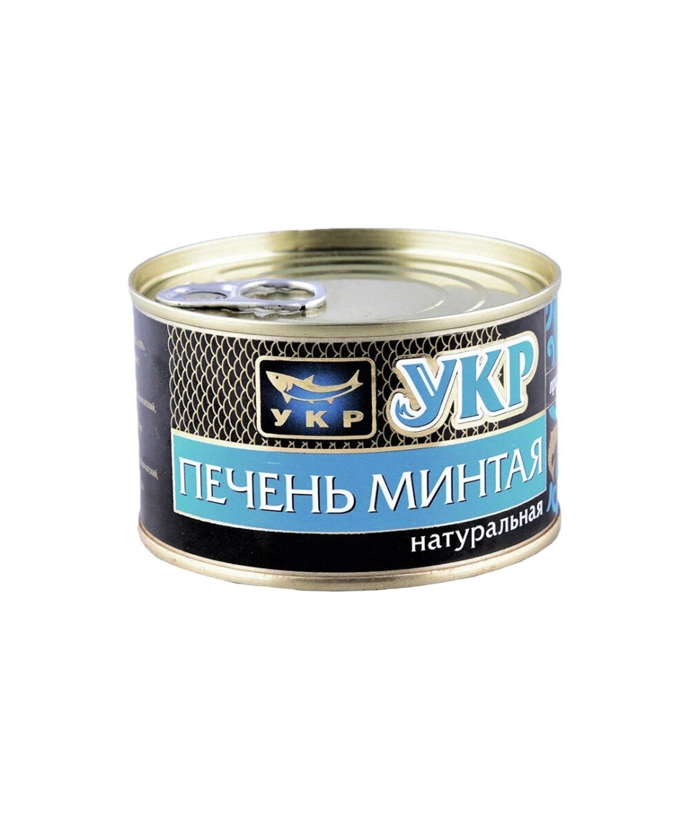 Печень и икра минтая натуралные 180гр ж/б ООО"УКР"