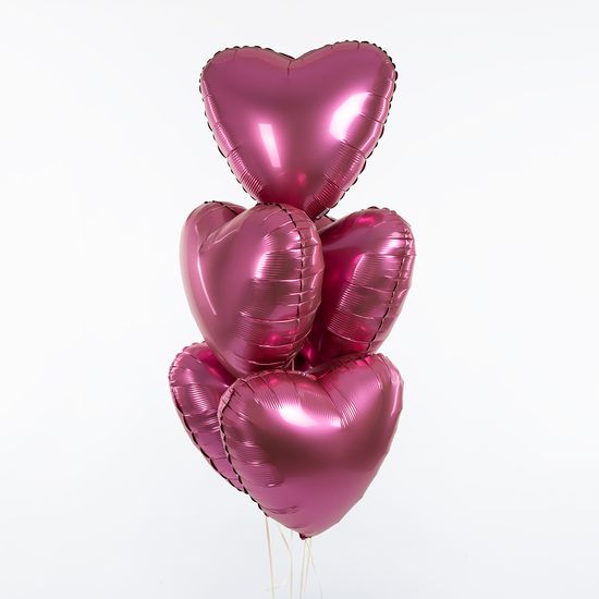 45 см, Сердце, Мистик, Гранат, Сатин