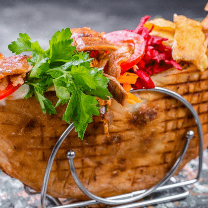 Шаурма с курицей и телятиной в лепешке