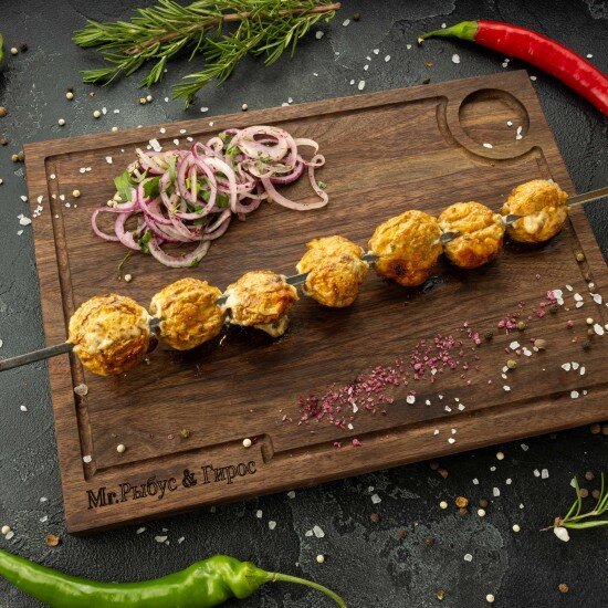 Шампиньоны на мангале