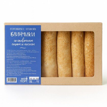 Блинчики со сливочным сыром и лососем с/с 1/350