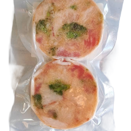 Медальоны тунец, треска, брокколи