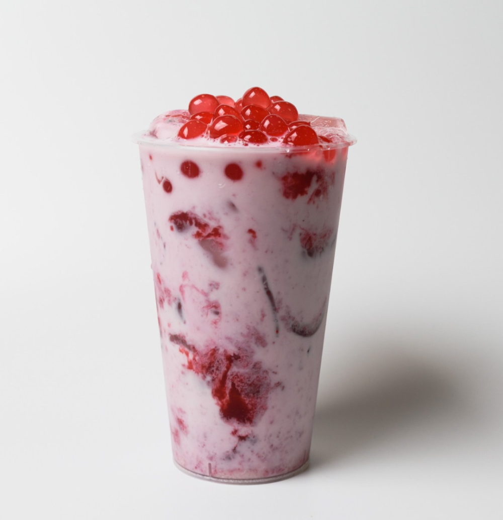 Баббл матча " малиновая матча"