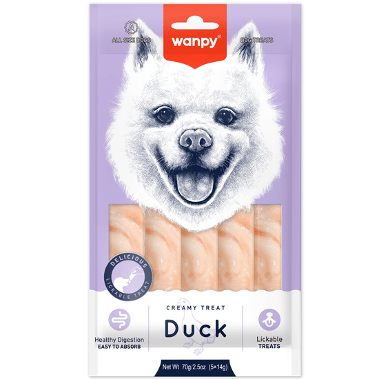 Wanpy Dog крем-лакомство для собак «Нежное пюре» из утки, 70 г