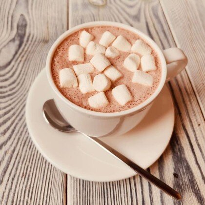 Какао с зефирками