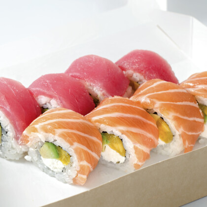 Филадельфия с тунцом и лососем