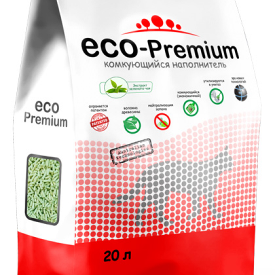 ECO Premium наполнитель древесный «Зелёный чай», 20 л