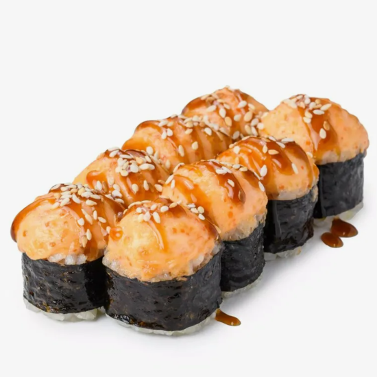 Маки с креветкой запеченные