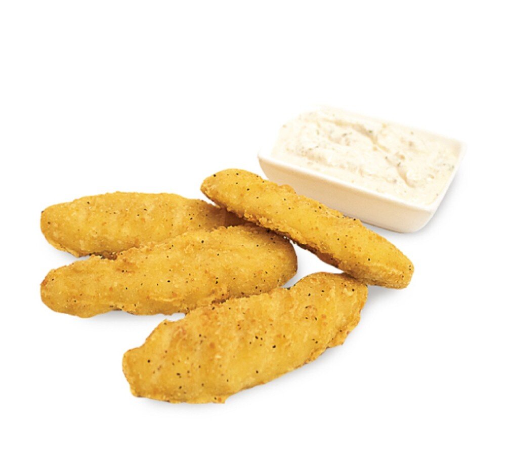 Стрипсы куриные с белым соусом