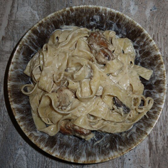 С курицей и грибами