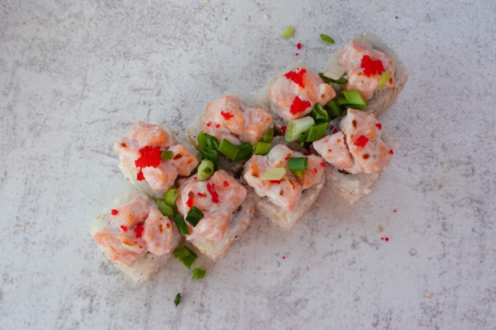 Лосось с горгонзолой