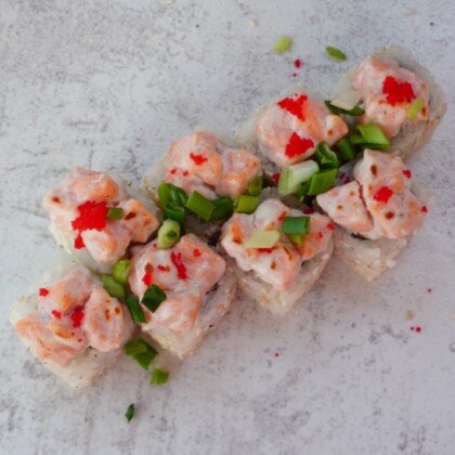 Лосось с горгонзолой