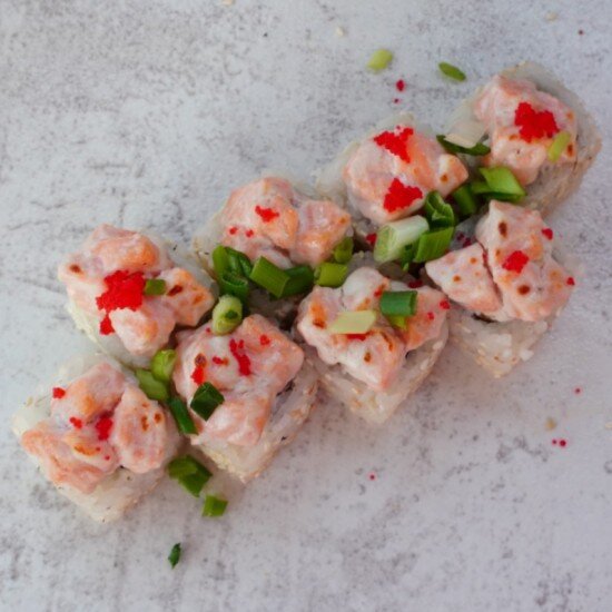 Лосось с горгонзолой