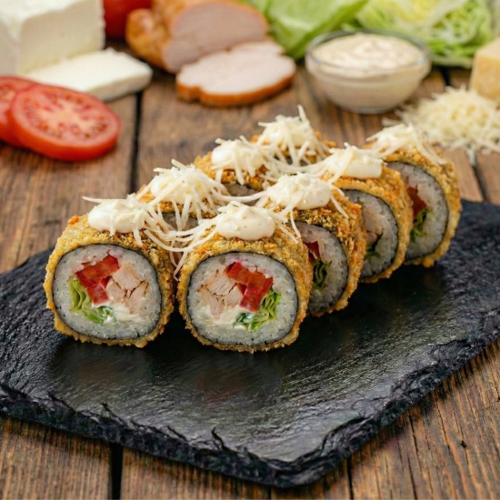 Ролл «Цезарь» с курицей