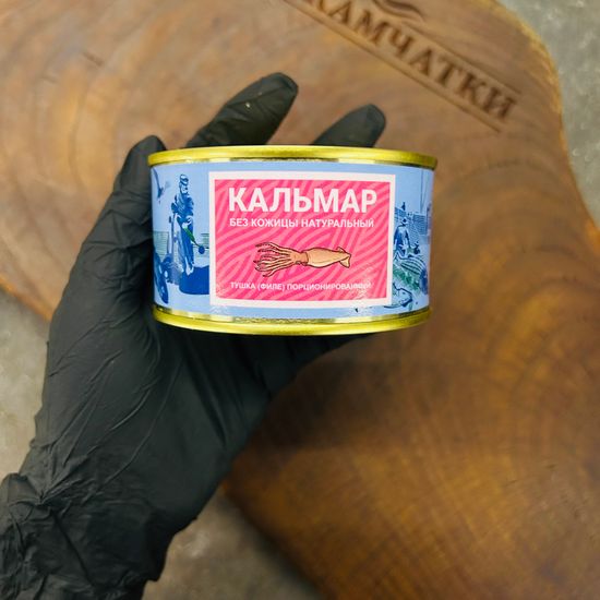 Кальмар без кожи натуральный ж/б 185гр.