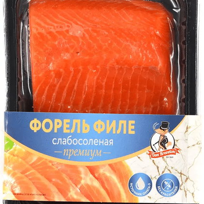 Форель радужная филе-кусок н/к с/с с/м скин-пэк Премиум, кг