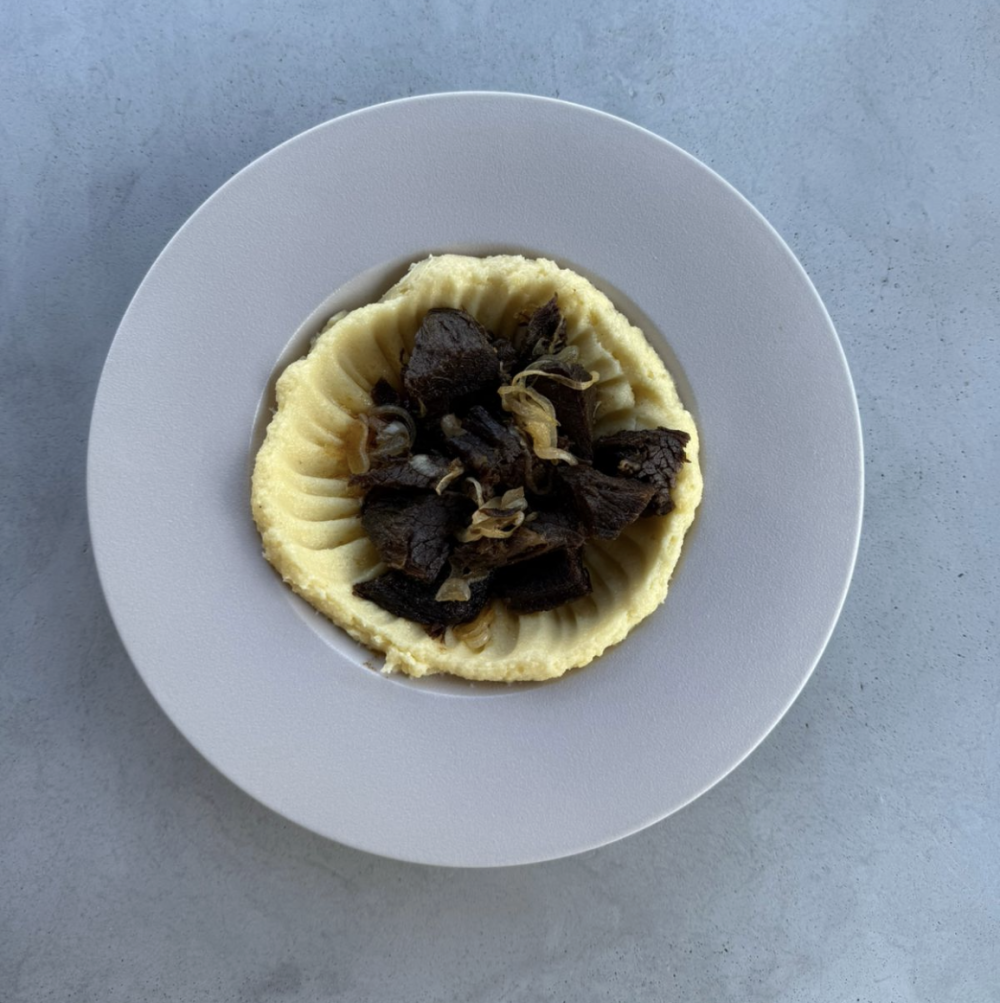 Мамалыга с сушеным мясом