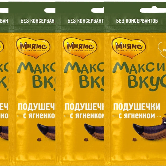Мнямс Максимум вкуса лакомство для собак, подушечки с ягнёнком, 75 г