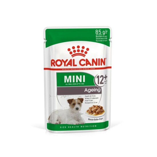 ROYAL CANIN Мини Эйджинг 12+ пауч для собак мелких пород старше 12 лет, кусочки в соусе, 85 г