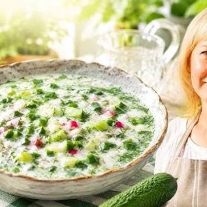 Окрошка из говядины с сузьмой