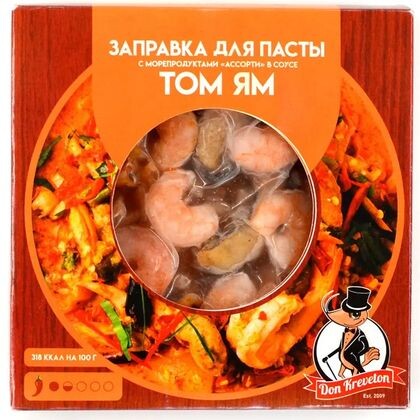 Заправка с морепродуктами "Ассорти" в соусе Том Ям 200г