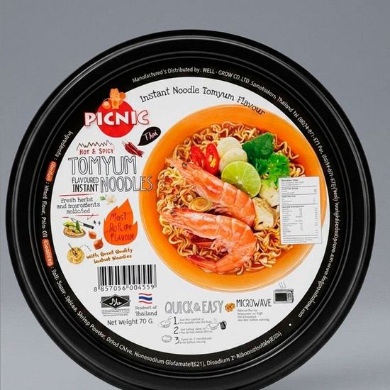 Пикник лапша Том ям с креветкой 70г чашка