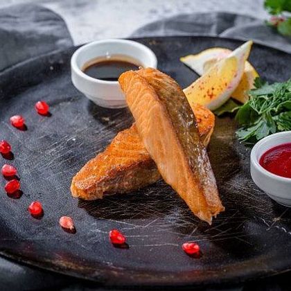 Семга на мангале