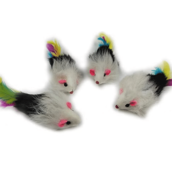 Игрушка для кошек «Мышка полосатая», 1 шт