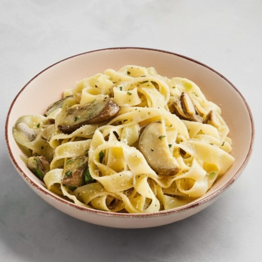 Паста с белыми грибами