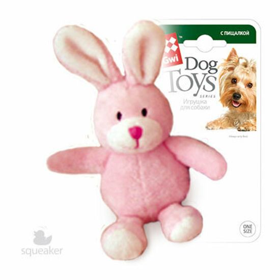 GiGwi Plush Friendz игрушка для собак «Заяц» с пищалкой, 14 см