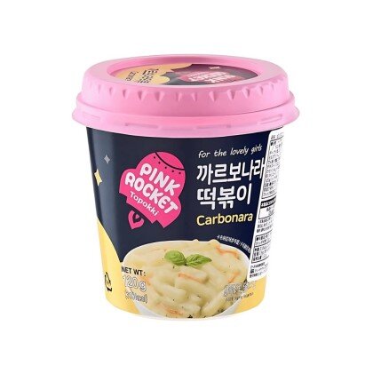 Токпокки (корейские рисовые клецки) с соусом Карбонара